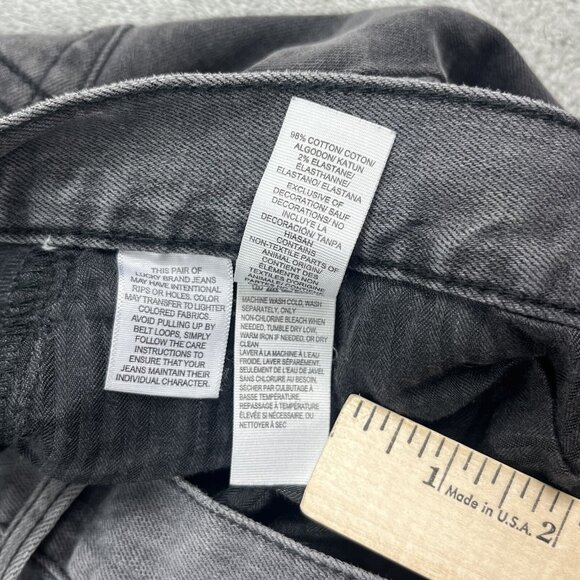 Lucky Brand 221 Original Straight Fit Mens 38x31Gray Stretch Denim Jeans 7MC1025 - Picture 15 of 16